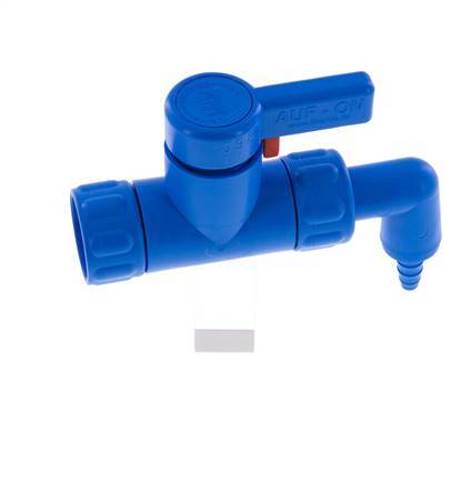 PE 2-way Ball Valve 1/2'' (13 mm) Hose Barbs