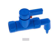 PE 2-way Ball Valve 1/2'' (13 mm) Hose Barbs