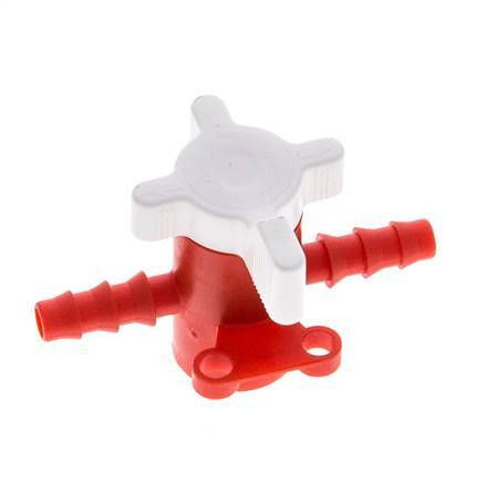 PE 2-way Ball Valve 1/4'' (6 mm) Hose Barbs