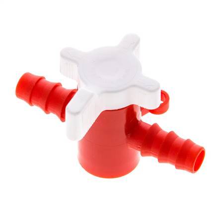 PE 2-way Ball Valve 3/8'' (9 mm) Hose Barbs
