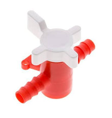 PE 2-way Ball Valve 10 mm Hose Barbs