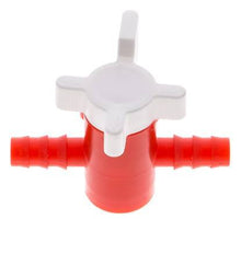 PE 2-way Ball Valve 10 mm Hose Barbs