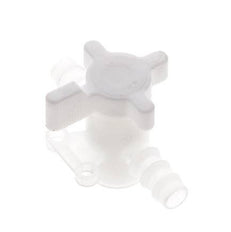 PVDF 2-way Ball Valve 3/8'' (9 mm) Hose Barbs
