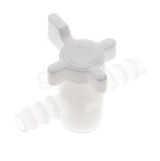 PVDF 2-way Ball Valve 3/8'' (9 mm) Hose Barbs