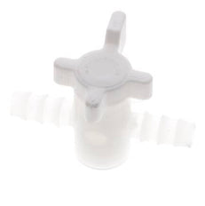 PVDF 2-way Ball Valve 3/8'' (9 mm) Hose Barbs