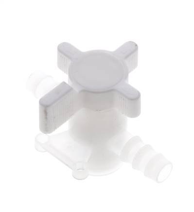 PVDF 2-way Ball Valve 10 mm Hose Barbs