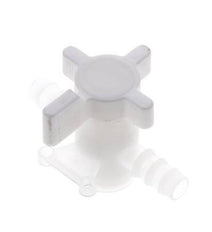 PVDF 2-way Ball Valve 10 mm Hose Barbs