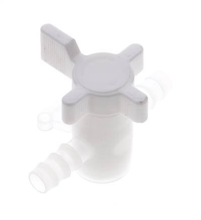 PVDF 2-way Ball Valve 10 mm Hose Barbs