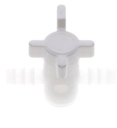 PVDF 2-way Ball Valve 10 mm Hose Barbs