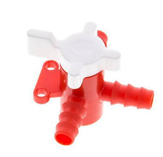 PE 3-way Ball Valve 3/8'' (9 mm) Hose Barbs