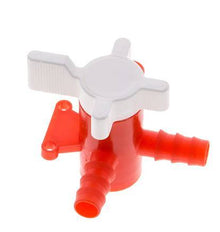 PE 3-way Ball Valve 10 mm Hose Barbs