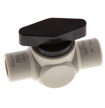 PP 2-way Ball Valve G 1/4'' FKM Vacuum