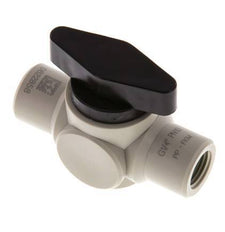 PP 2-way Ball Valve G 1/4'' FKM Vacuum