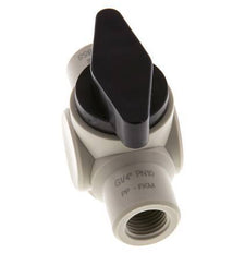 PP 2-way Ball Valve G 1/4'' FKM Vacuum