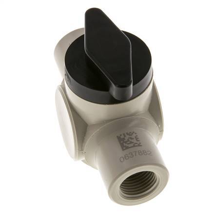 PP 2-way Ball Valve G 1/2'' FKM Vacuum