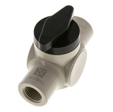 PP 2-way Ball Valve G 1/2'' FKM Vacuum