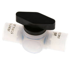PFA 2-way Ball Valve G 3/8'' FKM Vacuum