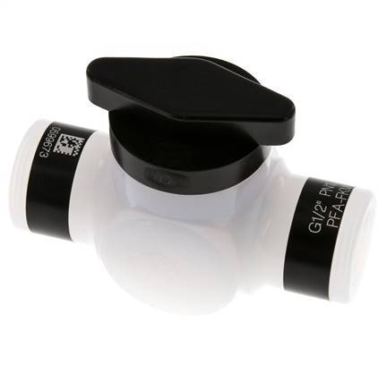 PFA 2-way Ball Valve G 1/2'' FKM Vacuum