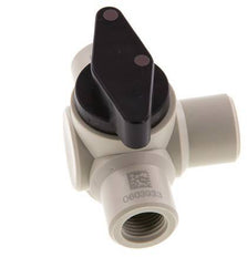 PP 3-way Ball Valve G 1/4'' FKM Vacuum