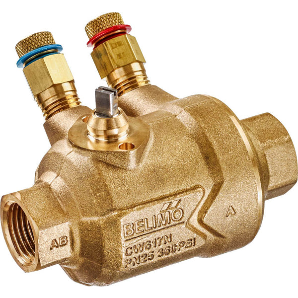Belimo PI Zone Valve Rp1 Kvs2.1 24VAC/DC Fail-Safe 75s 2-point 1Nm IP40 Terminal Measuring Ports C225QPT-G/CQK24A-T