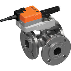 Belimo 3-Way Ball Valve DN32 Flange Kvs31 24VAC/DC 90s MP-Bus 0-10/2-10V 10Nm IP54 R7040R-B3/NR24A-MP