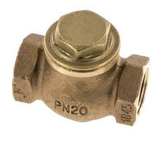 G 3/4'' Red Brass Lift Check Valve 20 bar (290 psi) Heavy Duty