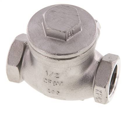 G 1/2'' Stainless Steel Swing Check Valve 16 bar (232 psi) Metal Seal