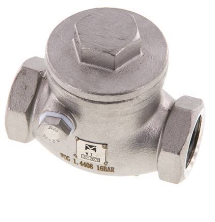 G 1/2'' Stainless Steel Swing Check Valve 16 bar (232 psi) Metal Seal
