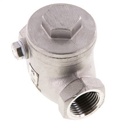 G 1/2'' Stainless Steel Swing Check Valve 16 bar (232 psi) Metal Seal