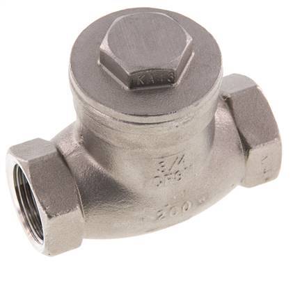 G 3/4'' Stainless Steel Swing Check Valve 16 bar (232 psi) Metal Seal