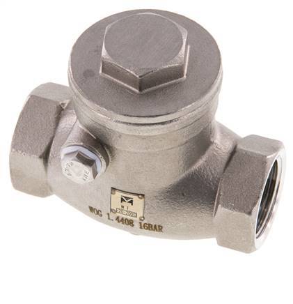 G 3/4'' Stainless Steel Swing Check Valve 16 bar (232 psi) Metal Seal