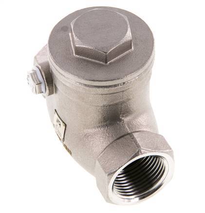 G 3/4'' Stainless Steel Swing Check Valve 16 bar (232 psi) Metal Seal