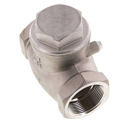 G 2'' Stainless Steel Swing Check Valve 16 bar (232 psi) Metal Seal