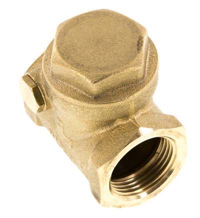 G 3/4'' Brass Swing Check Valve 12 bar (174 psi) NBR Soft Seal