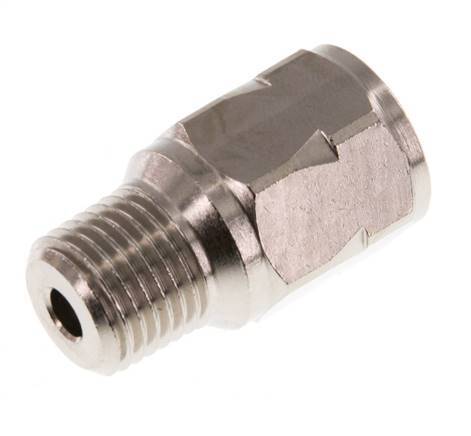 R/Rp 1/4'' M/F Mini Check Valve Nickel-Plated Brass 10 bar (145 psi) NBR With Spring