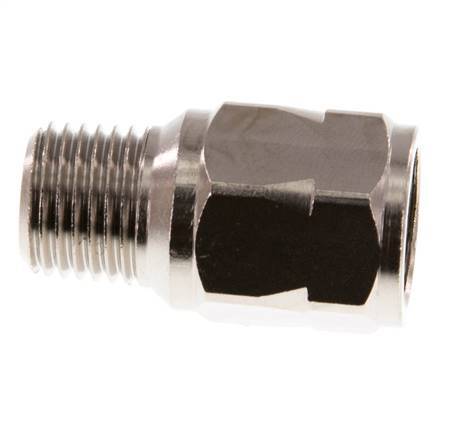 R/Rp 1/4'' M/F Mini Check Valve Nickel-Plated Brass 10 bar (145 psi) NBR With Spring