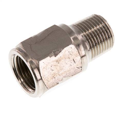 R/Rp 3/8'' M/F Mini Check Valve Nickel-Plated Brass 10 bar (145 psi) NBR With Spring