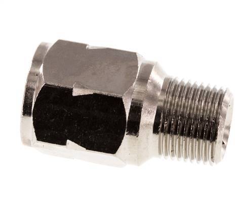 R/Rp 3/8'' M/F Mini Check Valve Nickel-Plated Brass 10 bar (145 psi) NBR No Spring