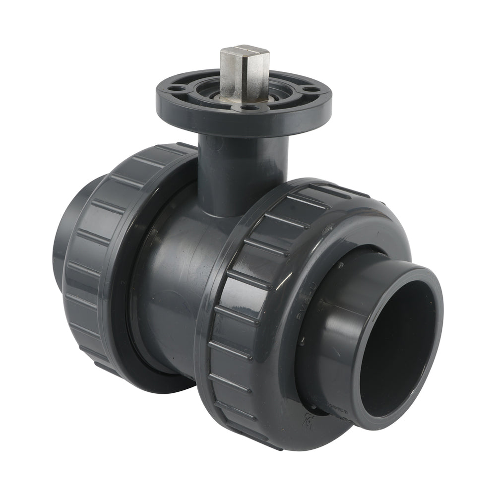 32mm 2-Way PVC Ball Valve ISO-Top Socket - 614 - VDL