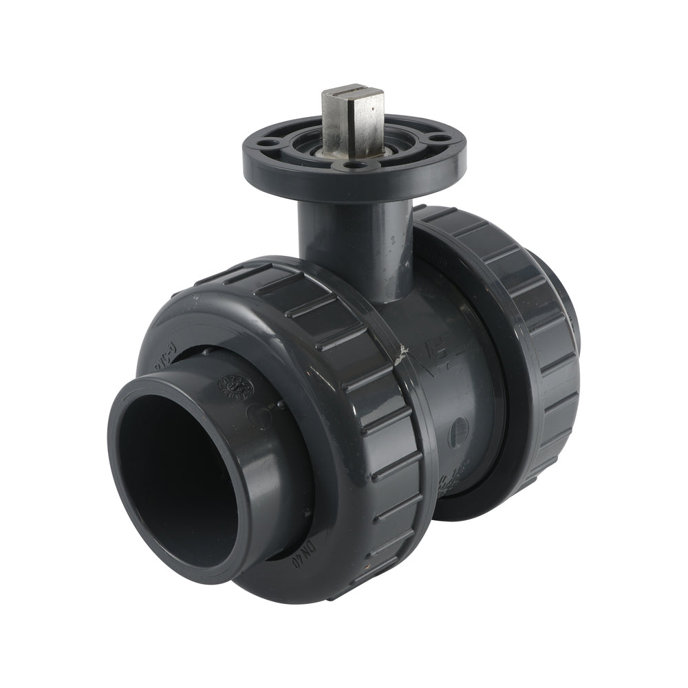 32mm 2-Way PVC Ball Valve ISO-Top Socket - 614 - VDL