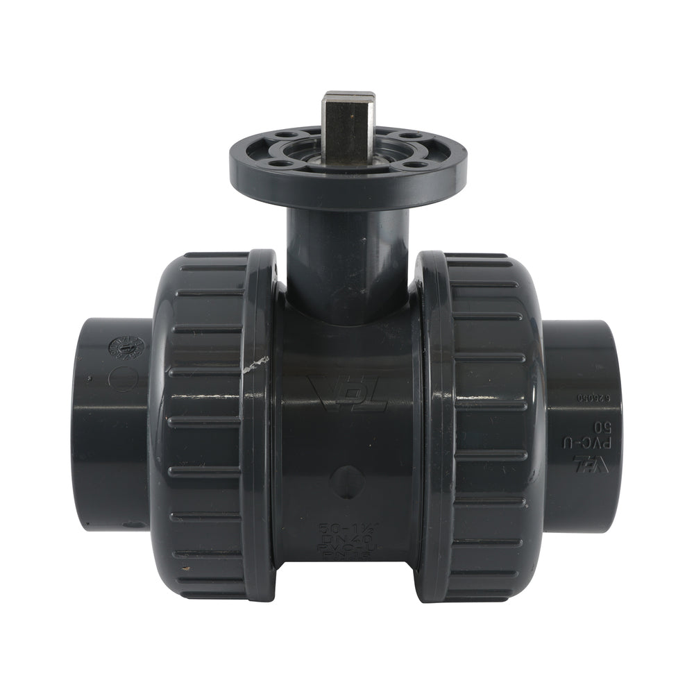32mm 2-Way PVC Ball Valve ISO-Top Socket - 614 - VDL