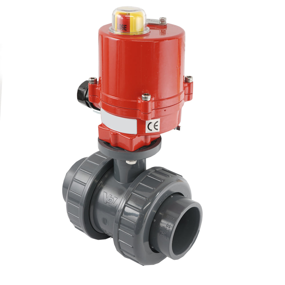 50mm 12V AC VDL 2-way PVC Electrical ball valve