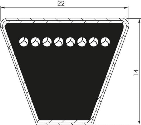 Classic Imperial V-belt C79 22x14 Li-2006mm Ld-2064mm DIN 2215