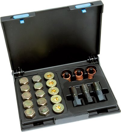 48-Piece Oil Pan Thread Repair Kit M13x1.5 - M15x1.5 - M17x1.5